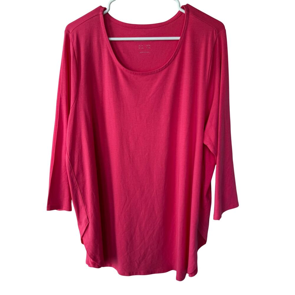 Susan Graver Coral pink stretch pullover size 2X